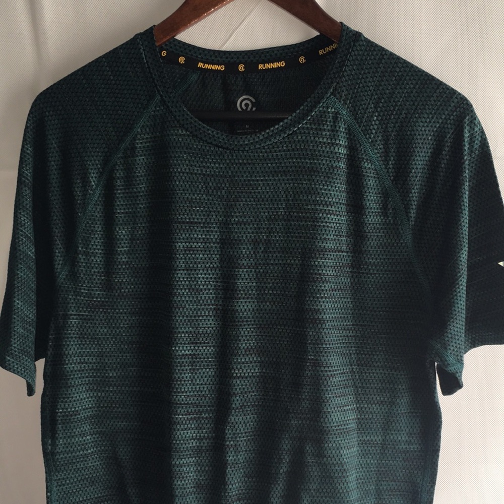 Champion Green Running Athletic Top with reflective stripes